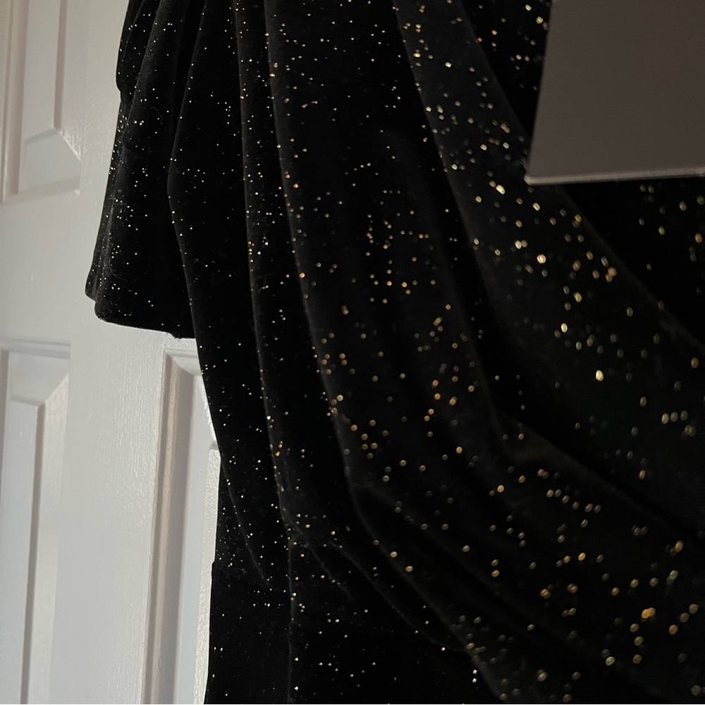 NWT Marks & Spencer Formal Black Velvet Sparkle Dress ✨ Size 8 US - Picture 9 of 12